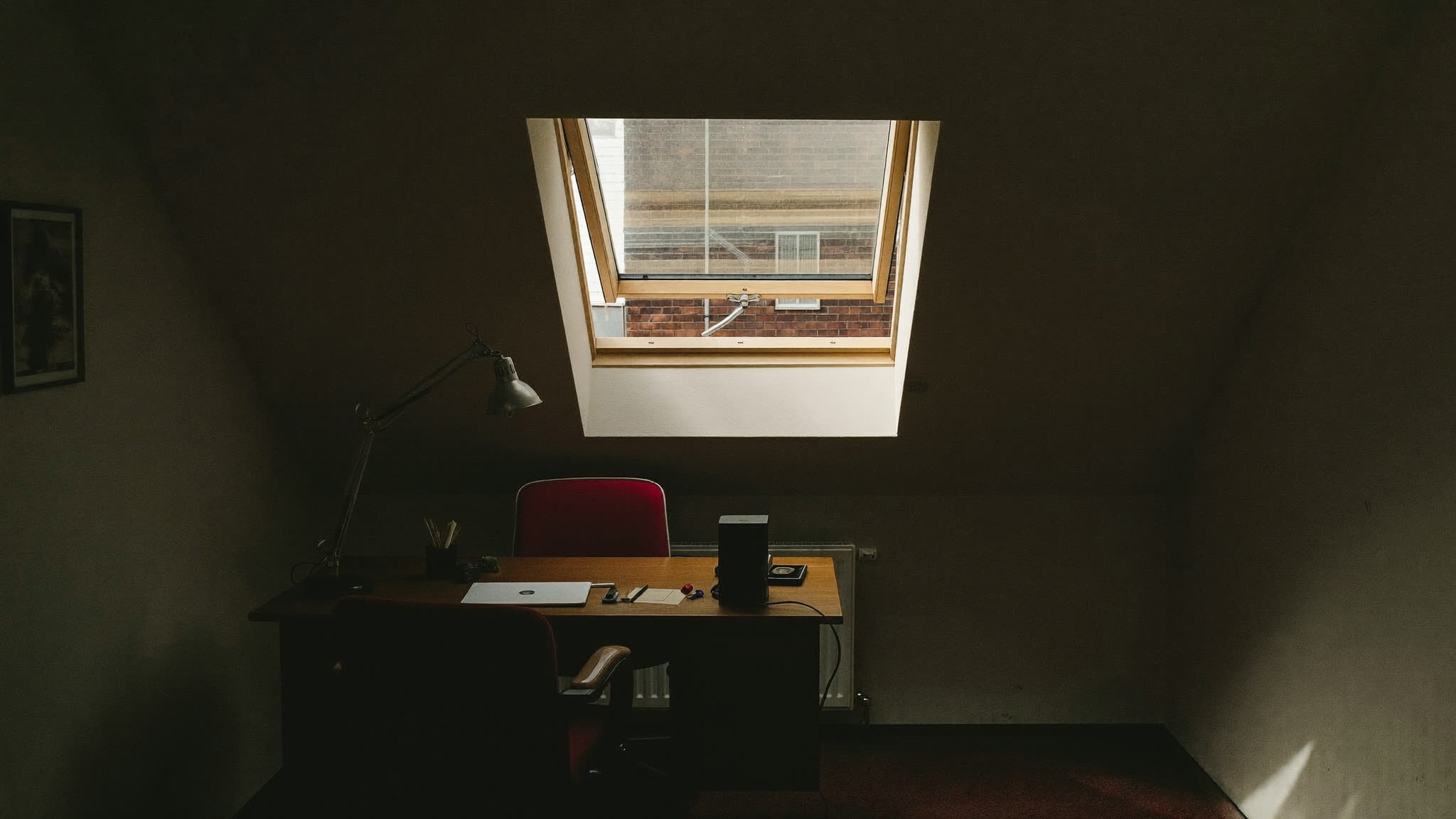 Upper floor office space at The Black-E with velux windows